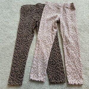 H&M Leopard Print Kids Leggings - Brown and Pink